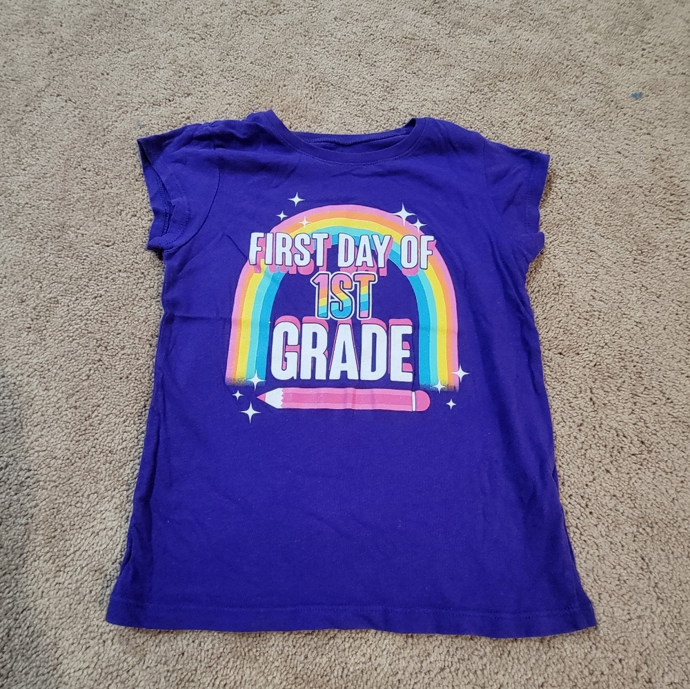 Girls First Day Of 1st Grade Graphic Tee - Purple Size M  7/8